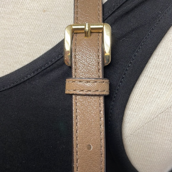 Michael Kors Camel and Gold colored Purse Bag With Handles and Cross Body Strap - Picture 3 of 12